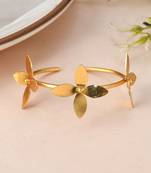 Gold plated floral handcrafted western bracelet