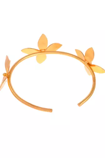 Gold plated floral handcrafted western bracelet