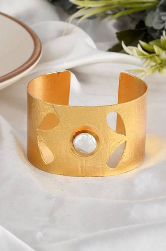 Gold plated traditional kada bracelet
