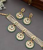 Pearl choker jewellery set