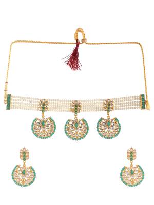 Pearl choker jewellery set 3