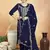 navy blue velvet embroidered dress material