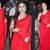 Kareena Kapoor' s Red Faux Chiffon Saree Bollywood Replica