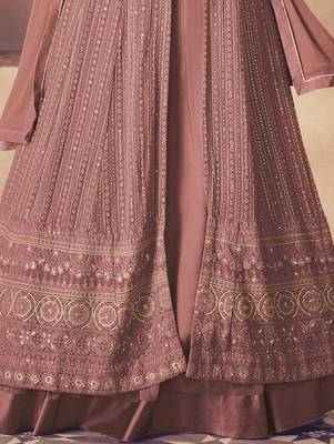 Gajari Georgette Sequins Embroidered Wedding Wear Skirt Kameez 3