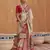Red and Cream Silk-Blend Zari Embroidered Patola Saree
