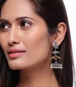 Long dangling jhumka earrings