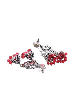 Designer peacock jhumki earrings 3