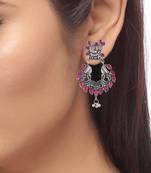 Long dangling jhumka earrings