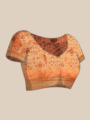 Riva Enterprise Women'S Weaving silk Blend Saree Digital Printed Tessels Saree 5