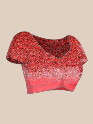 Riva Enterprise Women'S Weaving silk Blend Saree Digital Printed Tessels Saree 5