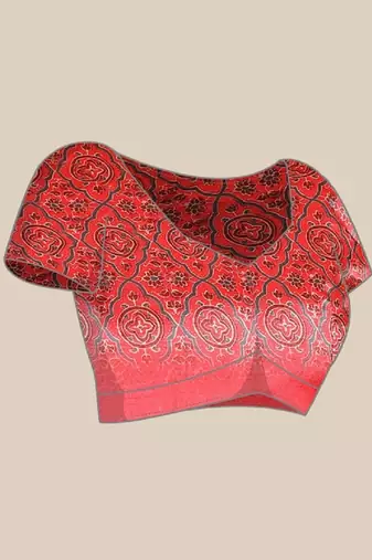 Riva Enterprise Women'S Weaving silk Blend Saree Digital Printed Tessels Saree