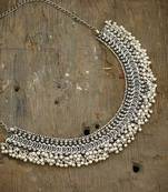 Oxidised silver plated ghungroo necklace