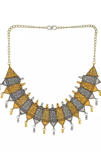 Statement temple choker necklace