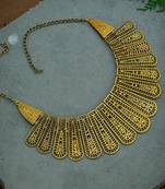 Oxidised silver temple choker necklace