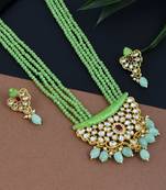 Tripal long layered kundan jewelleryset