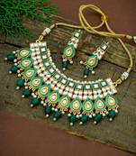 Gold plated kundan handcrafted jewelleryset