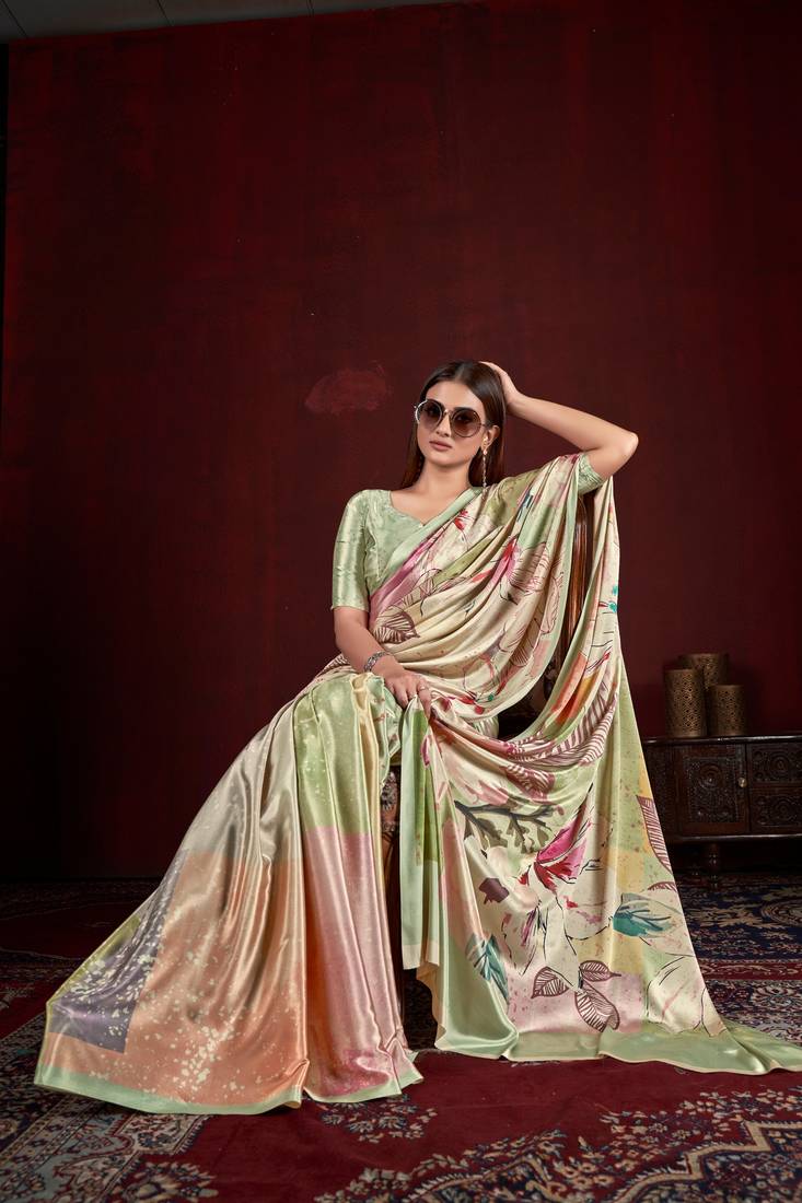 Premium Crepe Soft Silk Premium Digital Printed Saree