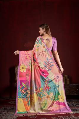 Premium Crepe Soft Silk Premium Digital Printed Saree 2