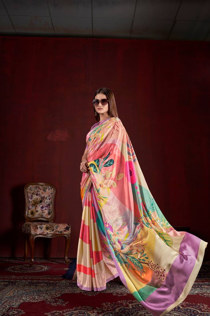 Premium Crepe Soft Silk Premium Digital Printed Saree