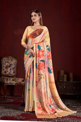 Premium Crepe Soft Silk Premium Digital Printed Saree 4