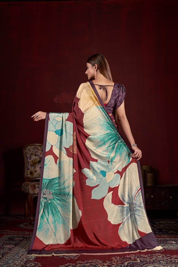 Premium Crepe Soft Silk Premium Digital Printed Saree