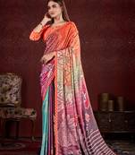 Premium Crepe Soft Silk Premium Digital Printed Saree