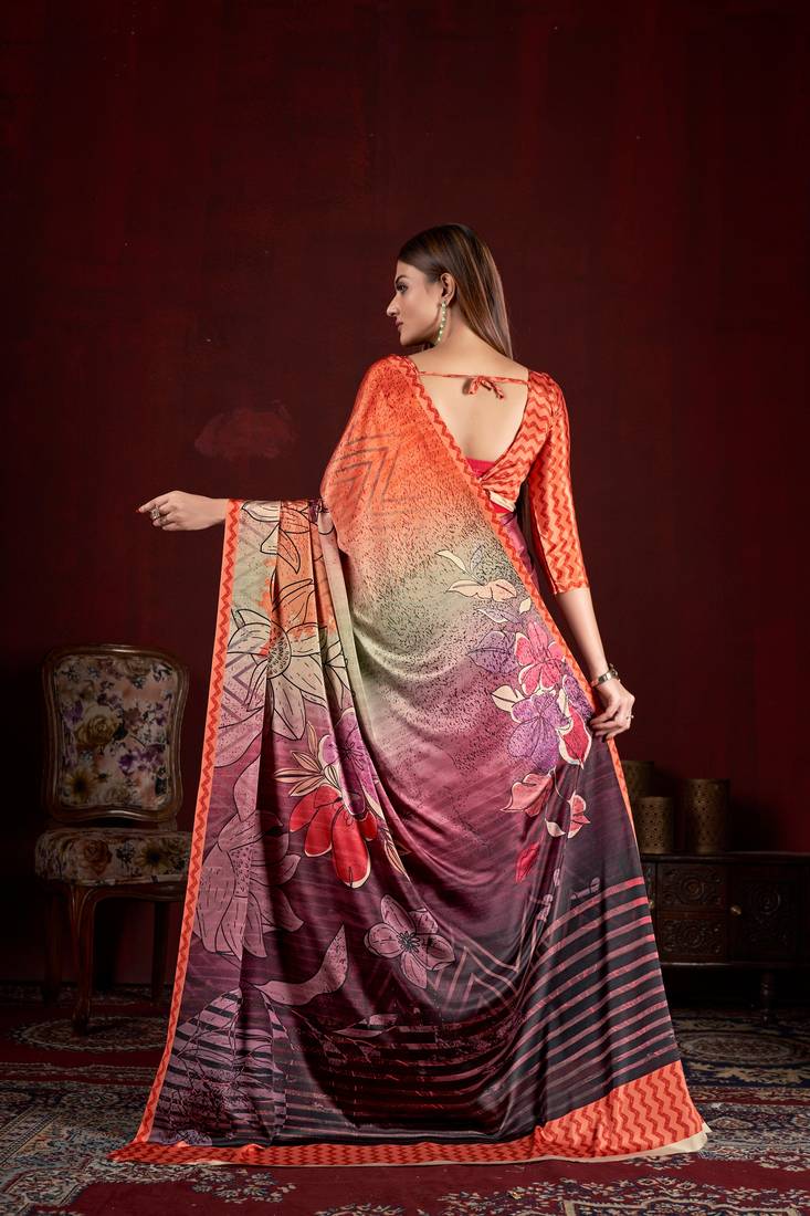 Premium Crepe Soft Silk Premium Digital Printed Saree