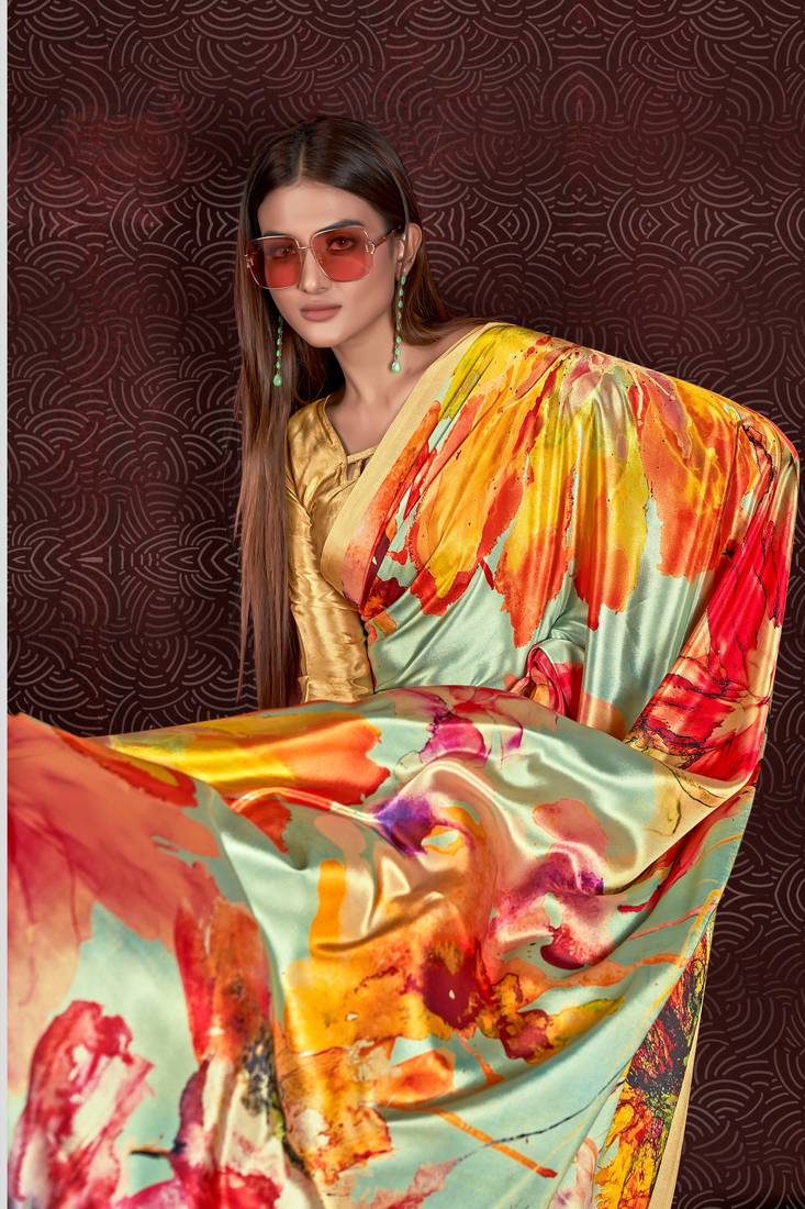 Premium Crepe Soft Silk Premium Digital Printed Saree