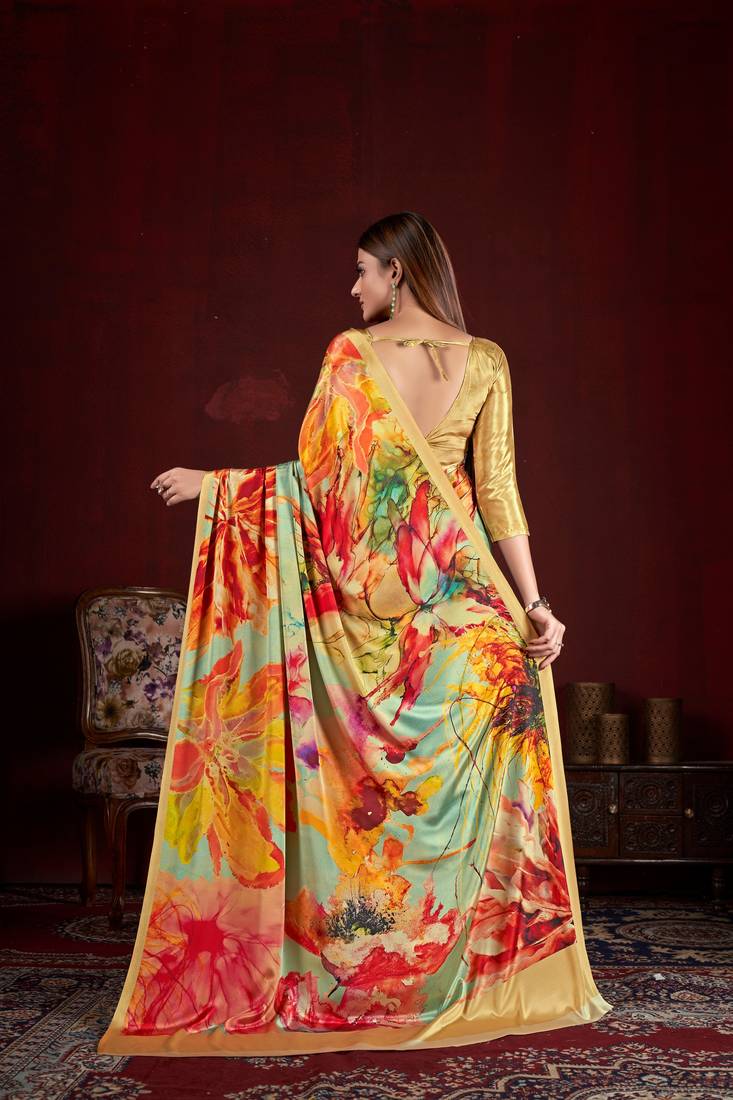 Premium Crepe Soft Silk Premium Digital Printed Saree