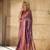 Elora floral printed soft silk banarasi saree for women (purple)