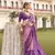 Elora Ethnic Wear Printed Patola Silk Blend Saree (Baby Pink)