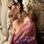 Elora floral printed soft silk banarasi saree for women (purple)