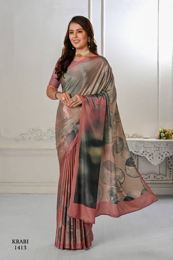Premium Crepe Soft Silk Pure Digital Prints Saree