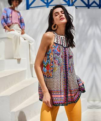 Esme multicolour halter blouse 4