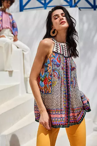 Esme multicolour halter blouse