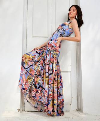 Cornflower blue taylor cut-out maxi dress 4