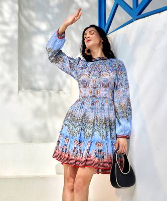 Juliana heavenly blue mini dress 4