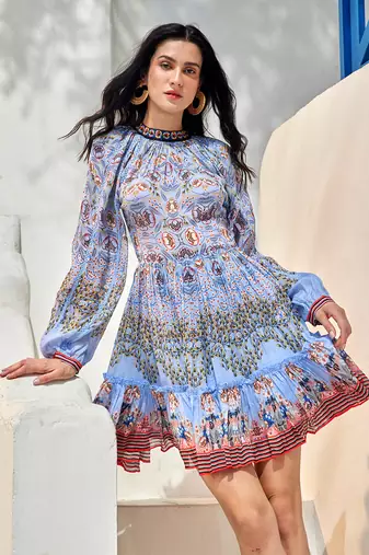 Juliana heavenly blue mini dress