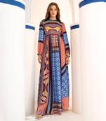 Marcelina sapphire blue maxi dress