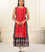 Premium 2 layered inner cotton and outward jacket rayon kurti