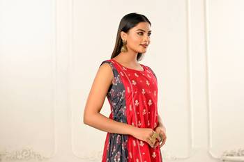 Premium 2 layered inner cotton and outward jacket rayon kurti 4