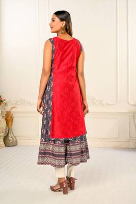 Premium 2 layered inner cotton and outward jacket rayon kurti 5
