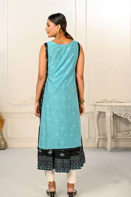 Premium 2 layered inner cotton and outward jacket rayon kurti 5