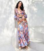 Taylor cornflower blue maxi skirt