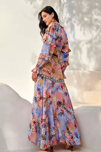 Taylor cornflower blue maxi skirt