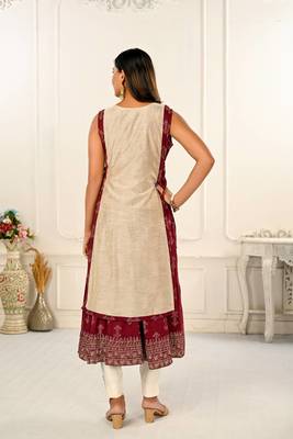 Premium 2 layered inner cotton and outward jacket rayon kurti 4