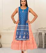 Premium 2 layered inner cotton and outward jacket rayon kurti