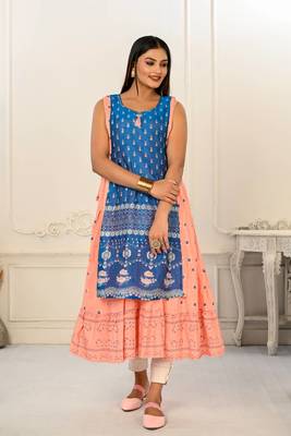 Premium 2 layered inner cotton and outward jacket rayon kurti 2