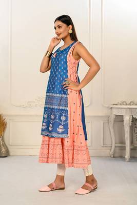 Premium 2 layered inner cotton and outward jacket rayon kurti 3