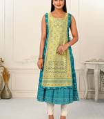 Premium 2 layered inner cotton and outward jacket rayon kurti